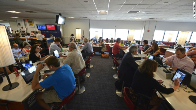 At Delta terminals in New York's LaGuardia and JFK Airports, passengers can peruse mounted iPads and even use them to sequence food or duty-free products delivered to their seat.