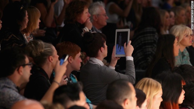 An assembly member uses an iPad to sketch a conform uncover on May 1, 2012 in Sydney, Australia. 