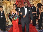 Loved up: Atlanta mayor Kasim Reed and former beauty black Sarah-Elizabeth Langford have suggested they're engaged, only 3 months after creation a dash during a 30th Annual UNCF Mayor's Masked Ball during a Marriott Marquis in Atlanta (pictured)