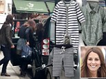 Accompanied by no fewer than 3 bodyguards, a Duchess of Cambridge was yesterday speckled hastily into Gap to collect adult some last-minute baby garments for her family's arriving debate to New Zealand and Australia