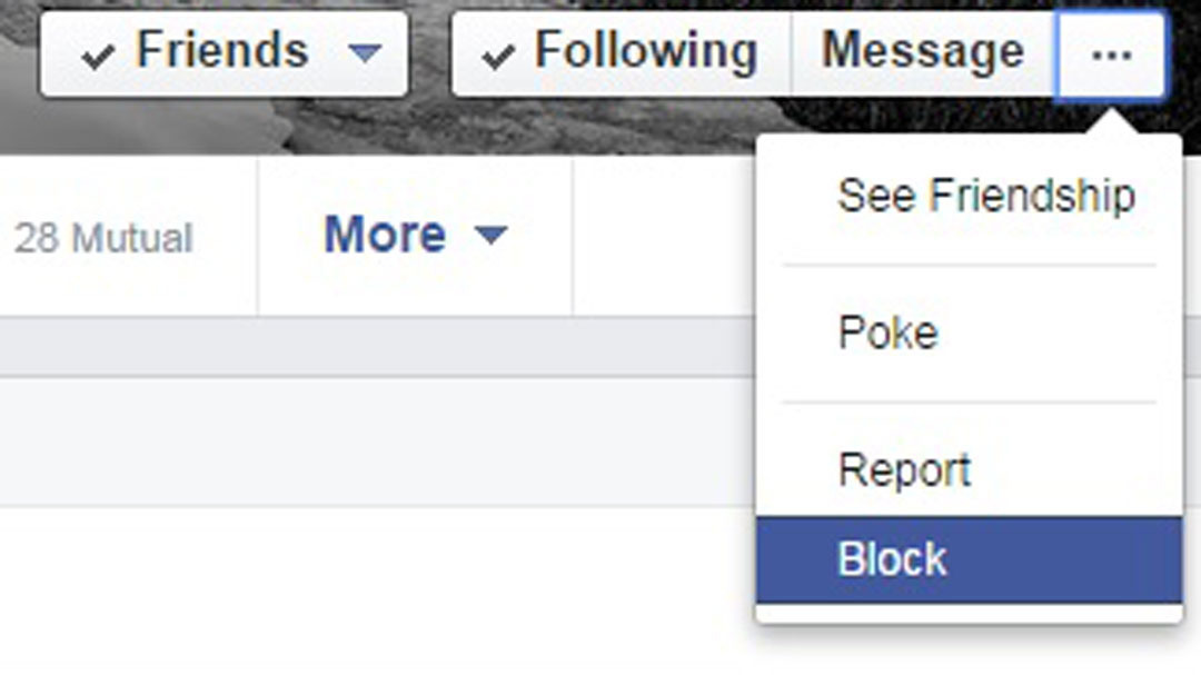 Block on Facebook